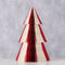 Papieren kerstboom - wit - rood - 37 cm hoog - Boltze
