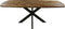 Tafel Fishbone Danish - 180x100x76 - Naturel/zwart - Eiken/metaal