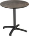 X Cross Terrastafel Zwart Frame + Riverwashed Wood HPL 70 cm - Essentials 110031470 - Horeca & Professioneel