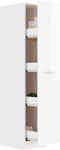 vidaXL - Apothekerskast - 30x42,5x150 - cm - spaanplaat - hoogglans - wit