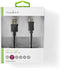 Nedis USB-Kabel - USB 3.2 Gen 1 - USB-A Male - USB-C Male - 60 W - 5 Gbps - Vernikkeld - 2.00 m - Rond - PVC - Zwart - Doos