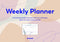 Brepols - Weekly Planner A4 7dagen/1pagina - Ongedateerd met ruimte voor taken en notities - Assorti kleuren