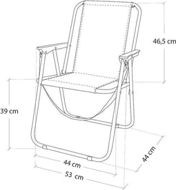Vouwbare Stoel Colorbaby Mediterran 53 x 44 x 76 cm Turkoois Wit