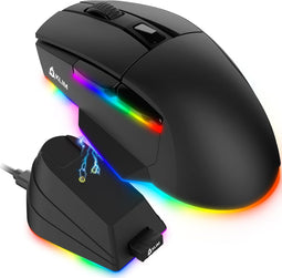 KLIM Bluetooth Mouse - Draadloze Gamingmuis - Oplaadbaar - Zwart