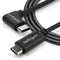 Startech.com USB-C kabel - rechtshoekig M/M - 1 m - 3 A - Zwart