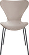 BOONVILLE - Eetkamerstoel - Taupe/Zwart - Synthetisch materiaal