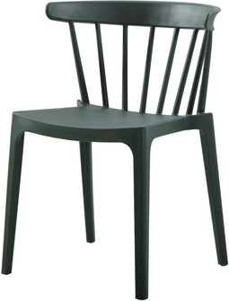 WOOOD Bliss Eetkamerstoel Tuinstoel - Kunststof - Army Groen - 75x52x53
