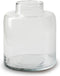 Jodeco Bloemenvaas Willem - helder transparant - glas - 19 x 17 cm - fles vorm vaas