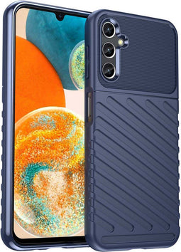 iMoshion Hoesje Geschikt voor Samsung Galaxy A14 (4G) Hoesje Siliconen - iMoshion Thunder Backcover - Donkerblauw