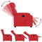 Fauteuil verstelbaar kunstleer rood