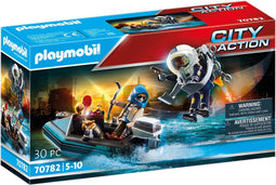 PLAYMOBIL City Action - Politiejetpack - Inclusief opblaasboot en 2 figuren - (1 stuk)