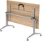 Universele klaptafel breed 160CM diep 80CM bladkleur Lichtgrijs framekleur Zwart (RAL9005)