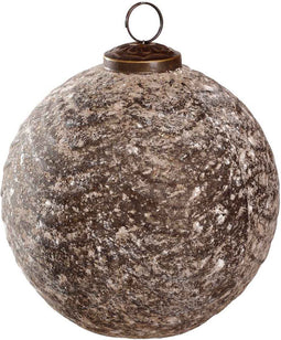 PTMD Danila Kerstbal Antiek - H12 x Ø12 cm - Glas - Grijs