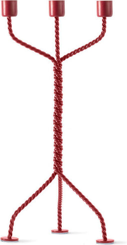 Gedraaide Kandelaar Rood / Twisted Candleholder Red | Ward Wjnant voor Werkwaardig.