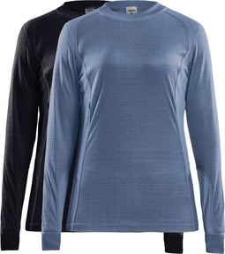 Craft Core Thermoshirt - 2-Pack Lange mouw Dames - Slim fit Ronde hals - Zwart