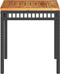 Tuintafel 38x38x42 cm poly rattan en acaciahout zwart