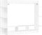 vidaXL - Tv-meubel - 152x22x113 - cm - bewerkt - hout - hoogglans - wit