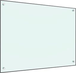vidaXL - Spatscherm - keuken - 80x60 - cm - gehard - glas - wit