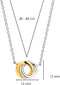 TI SENTO Dames Ketting - 925 zilver - Zilver geel verguld - Maat 42 - 3915SY