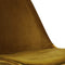 Kick kuipstoel Velvet goud - zwart frame - set van 6