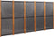 vidaXL - Kamerscherm - met - 5 - panelen - 350x180 - cm - zwart