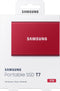 Samsung Portable T7 - Externe SSD 2 TB - USB C 3.2 - Inclusief USB C en USB A kabel - Rood