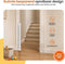 Goliving Oprolbaar Traphekje - Veiligheidshekje - Push & Turn - 10 tot 150 cm Breed - Aluminium frame - Mesh - Wit