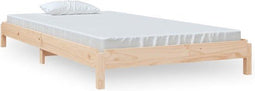 vidaXL - Bed - stapelbaar - 100x200 cm - massief grenenhout - naturel