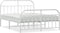 vidaXL - Bedframe - met - hoofd- - en - voeteneinde - metaal - wit - 180x200 - cm