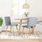 vidaXL - Eetkamerstoelen - 2 - st - stof - lichtgrijs