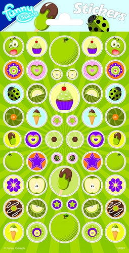 Funny Products Stickers Apple Groen 50 Stuks - sinterklaas- schoencadeau - schoencadeautje - knutselen - creatief