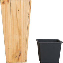 LARISA - Plantenbak - Lichte houtkleur - 28 cm - Dennenhout