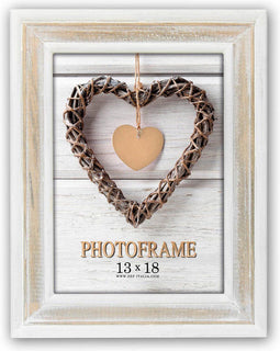ZEP - Houten fotolijst Zacapa wit / bruin voor foto formaat 20x25 - EZ581