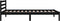 vidaXL - Bedframe - massief - grenenhout - zwart - 100x200 - cm