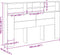 vidaXL - Hoofdbord - Kast - in - Zwart - Eiken - - - 160x19x103,5 - cm - Gemaakt - van - Gerecycled - Hout