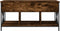 vidaXL - Salontafel - 100x55x50 - cm - bewerkt - hout - en - metaal - gerookt - eiken