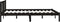 vidaXL - Bedframe - massief - grenenhout - zwart - 120x190 - cm