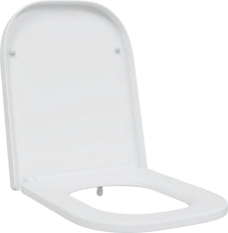 vidaXL - Snelle - Afneembare - Toiletbril - met - Zachte - Sluiting - Duroplast - Wit