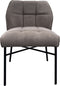 D - Livingfurn - Eetkamerstoel Jossie Mokka - Stof / Gecoat Staal