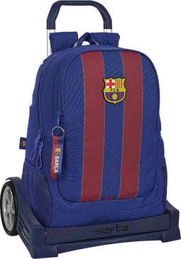 Schoolrugzak met Wielen F.C. Barcelona Rood Marineblauw 32 x 44 x 16 cm