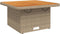 Tuintafel 80x80x71 cm poly rattan en acaciahout beige