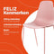 Alterego Feliz - Designer Stoel - Roze Binnen- & Buitenstoel - 52.5x48x88cm