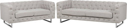 Beliani VISSLAND - Living Room Set - Beige - Polyester