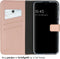 Selencia Hoesje Geschikt voor Samsung Galaxy S24 Plus Hoesje Met Pasjeshouder - Selencia Echt Lederen Bookcase - roze