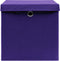vidaXL - Opbergboxen - met - deksel - 4 - st - 32x32x32 - cm - stof - paars