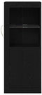 vidaXL - Sideboard - met - LED-lampen - Zwart - Eiken - 41x37x100 - cm