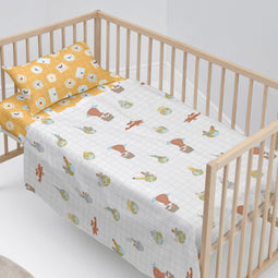 Happy Friday Sheet set 2 pieces World trip 120x180 cm (Cot bed) Multicolor
