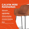 Alterego Mini Calvin - Bruine Microfabric Barkruk - 59x54x97,5cm