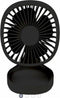 Merkloos Retro Tafelventilator - USB Ventilator - Beweegbaar - Zwart