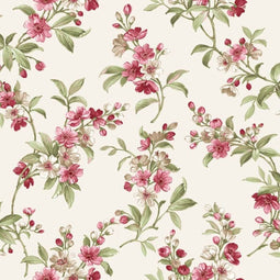 Noordwand - Behang - Blooming - Garden - 6 - Flowers - rood - en - groen